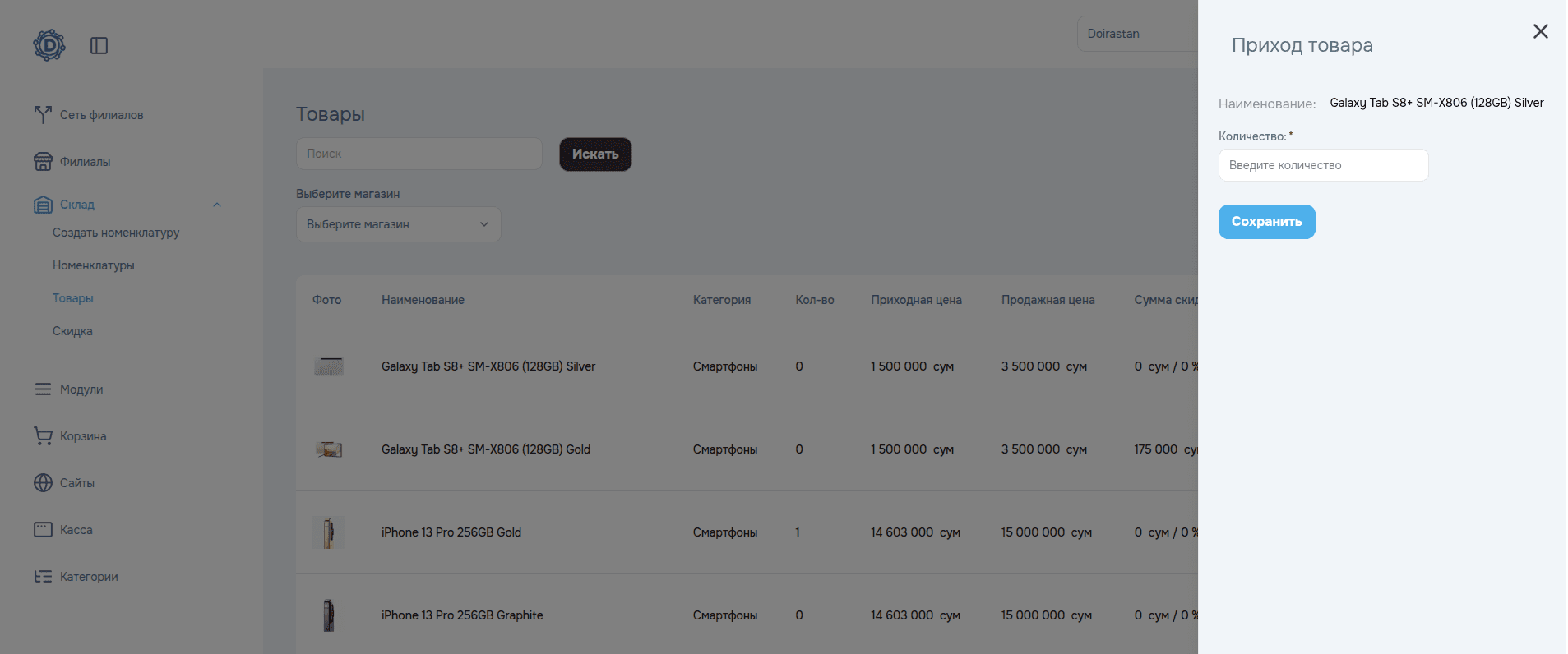 Список номенклатуры Список номенклатуры